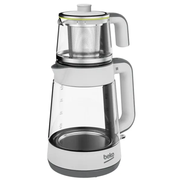 Beko CM 5964 Floral Beyaz 1900 W Cam Demlikli Çay Makinesi