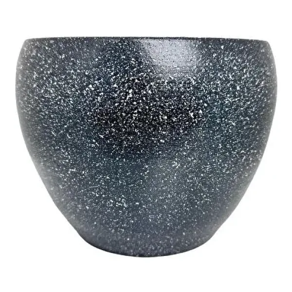 Bitki Tasarımı Gri Granit Toprak Saksı Saksılık Salon Çiçeklik - 15 CM