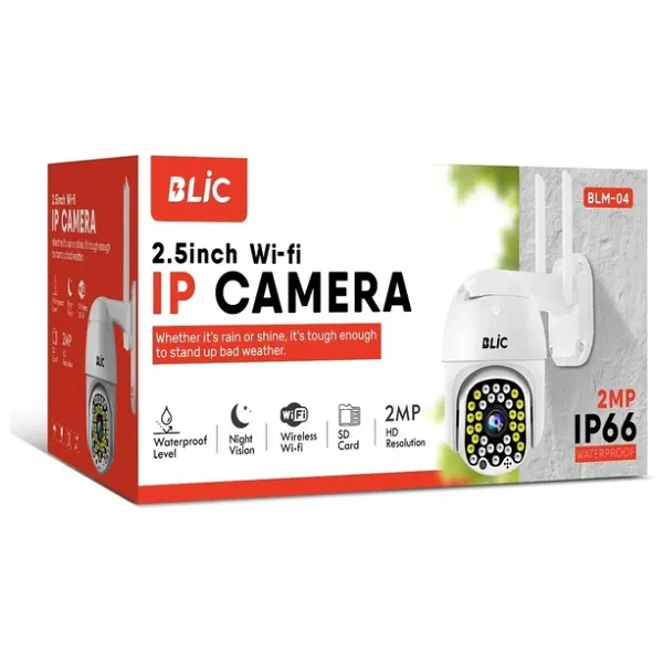 Blic 2MP HD 2.5 Inch IP66 IP Kamera Wifi Özellikli Hareket Takipli ve Gece Sensörlü Alarmlı Kamera Blm-41