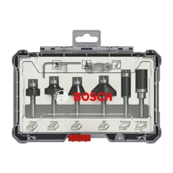 Bosch 2607017468 6 Parça 6 mm Pro Karışık Freze Seti