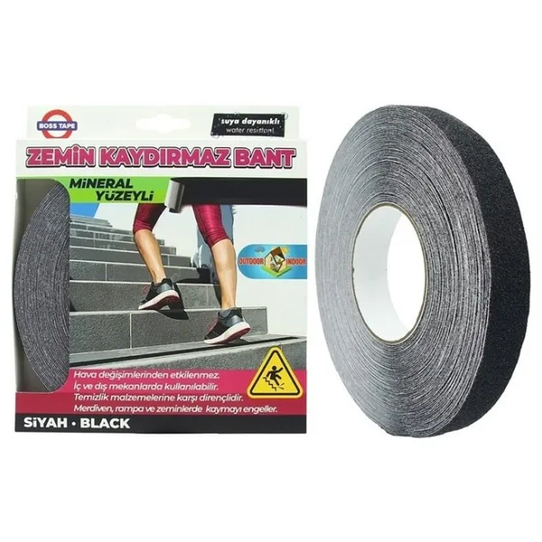 Boss Tape 2862 Zemin Merdiven Kaydırmaz Bant 25MMX5M Siyah