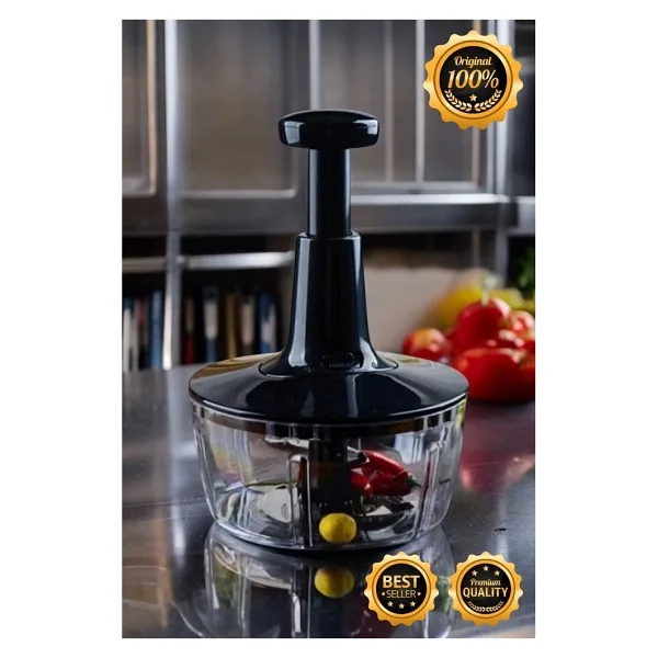 Comprox Manuel Bas Kes Xl Pratik El Rondosu El Robotu 1500ML Doğrayıcı - Siyah
