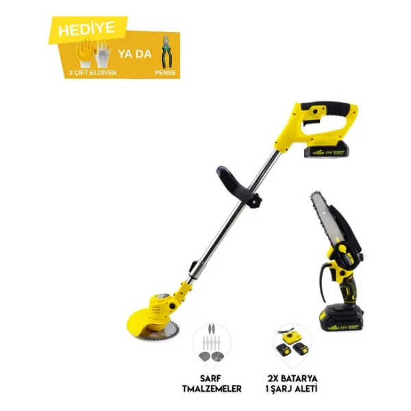 Dawreek Şarjlı Tırpan + Testere Yellow
