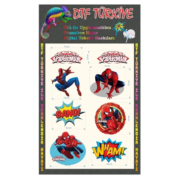 DTF BASKI Arma -baskı-ütü Ile Yama Baskı- Transfere Hazır