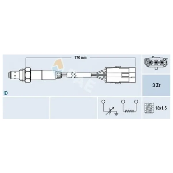 FAE 77115 OKSİJEN SENSÖRÜ CLIO-TWINGO 1,2 D7F