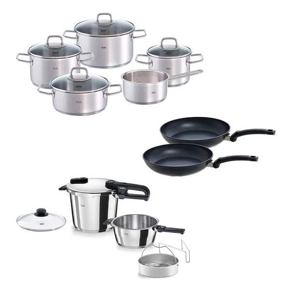 Fissler Vitaquick Edition 6+3.5 lt Düdüklü Tencere + Viseo Tencere ve Tava Seti