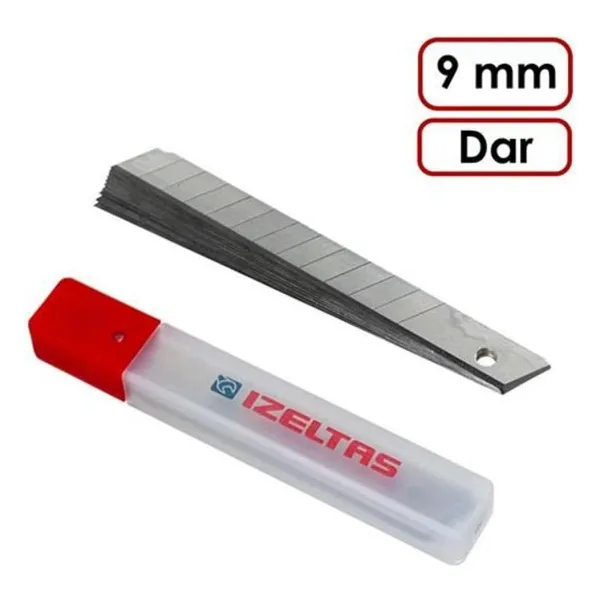 İzeltaş 14000005089 Pro Maket Bıçağı Dar Yedek Bıçak 9 mm (10'lu)