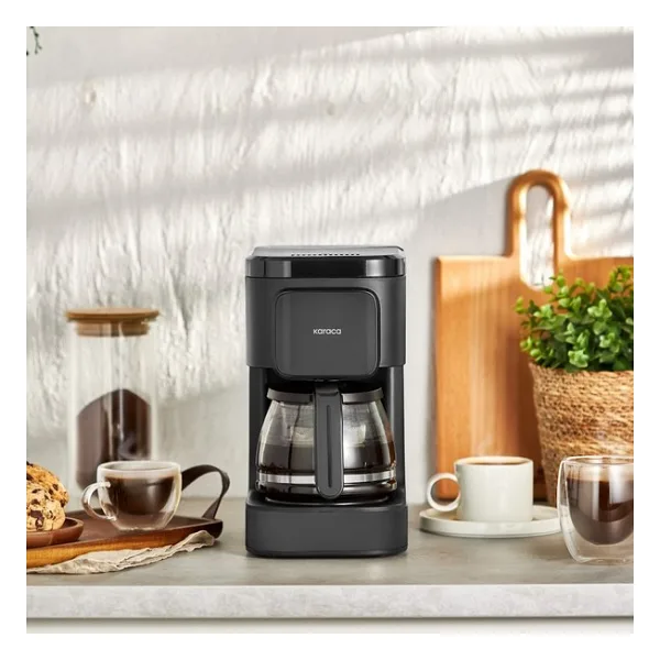 Karaca Just Coffee Aroma 2 In 1 Filtre Kahve Makinesi 750 ml Gri Paslanmaz Çelik Özellikli
