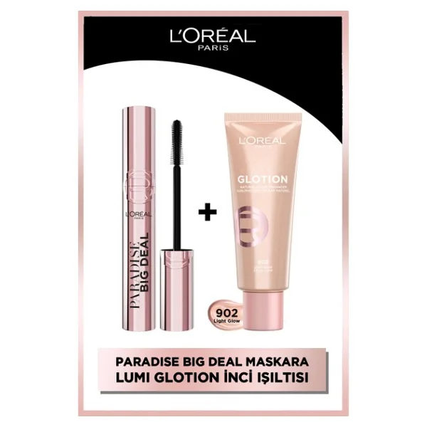 L'oreal Paris Paradise Big Deal Siyah Maskara & Lumi Glotion Inci Işıltısı