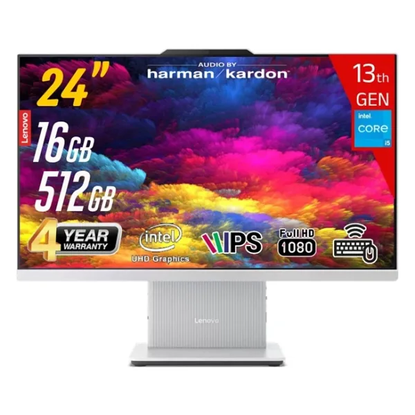 LENOVO ICAIO 24IRH9 Intel Core i5-13420H 16GB 512GB SSD 23.8 FHD IPS FreeDos Beyaz All in One Bilgisayar
