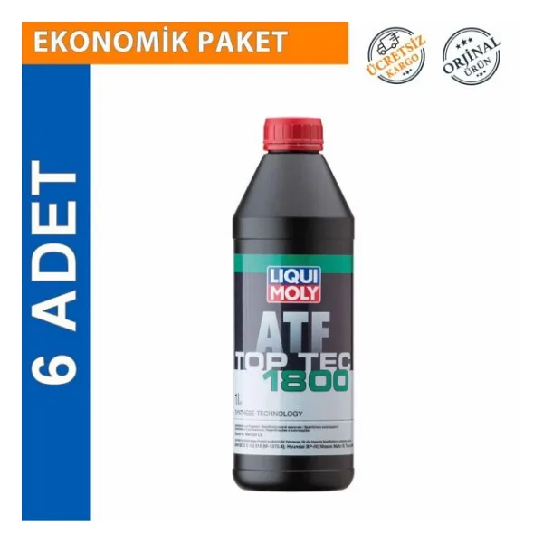 Liqui Moly Top Tec ATF 1800 Otomatik Şanzıman Yağı 1 Lt (6 Adet) (3687)
