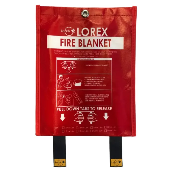 LOREX LR-FB1515CP Premium Serisi 150cm x 150cm Çantalı Yangın Battaniyesi