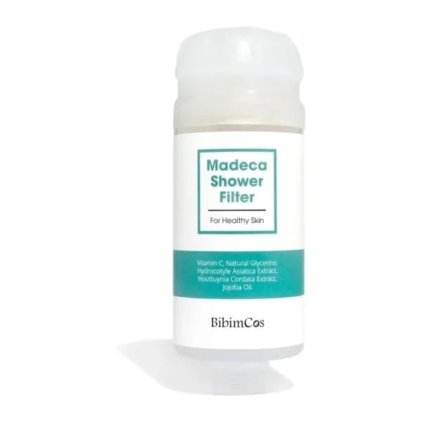Madeca Duş Filtresi 160g - Centella Houttuynia Ekstraktlı, Musluk Suyundaki Kloru Azaltır, Cildi Besler Nemlendirir, Tüm Cilt Tipleri İçin, Vitaminli Nem Filtresi