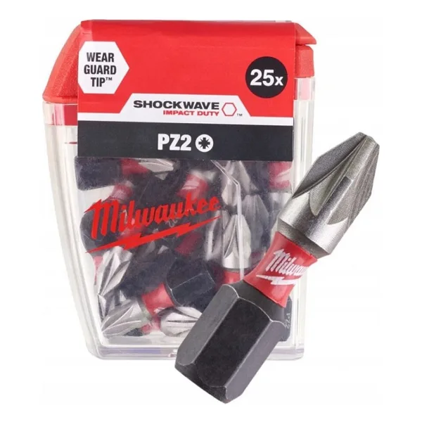 Milwaukee Bits Uç Pz2 25Mm 25Li Pkt Shockwawe PZ2