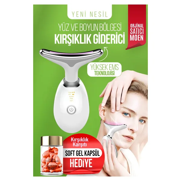 Moen Yüz ve Boyun Ems Cilt Bakım Güzellik Cihazı ( Gıdık, sarkma, kırşıklık ) - Beyaz