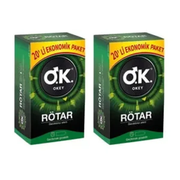 Okey Rötar 20'li 2 Adet Prezervatif