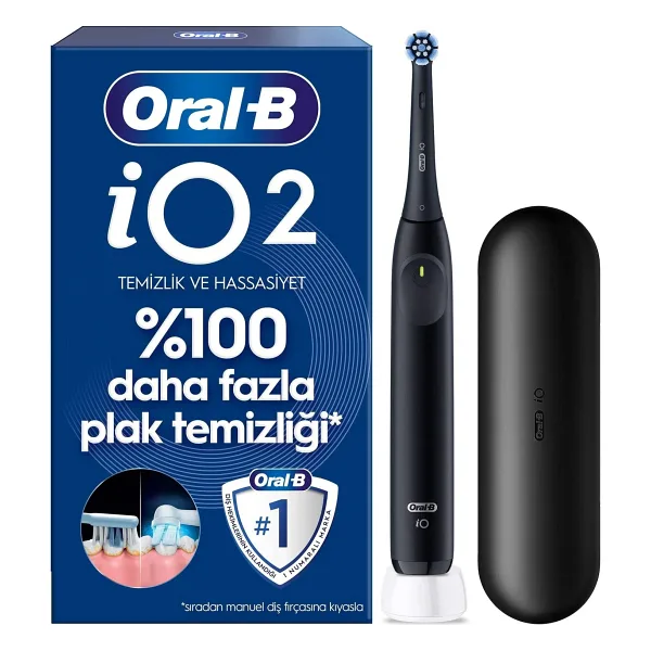 Oral-B iO 2 Seyahat Kaplı Siyah Şarjlı Diş Fırçası