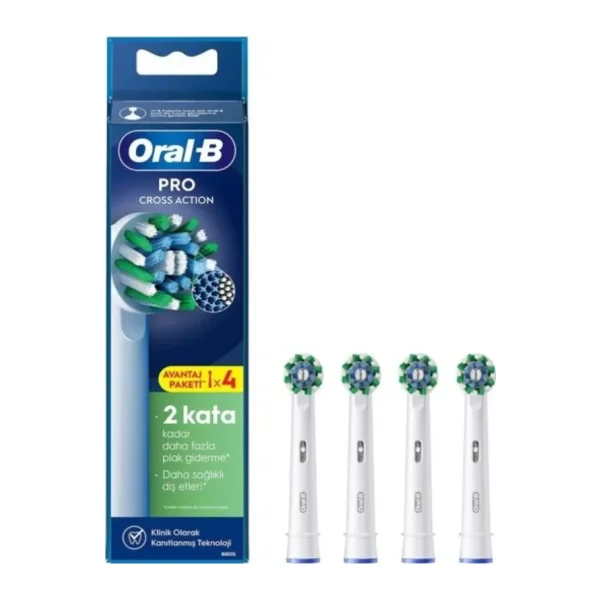 Oral-B Pro Cross Action X-Filament 4'lü Diş Fırçası Başlığı