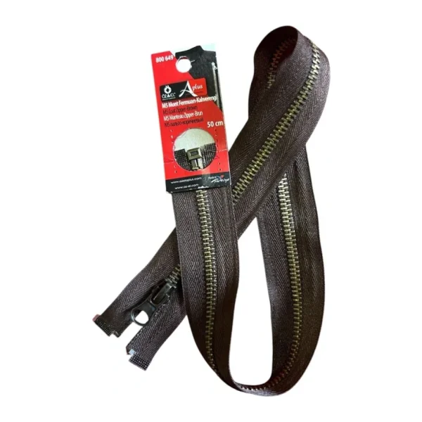 Öz-El Kahverengi Mont Fermuarı Metal 50 Cm 800 649