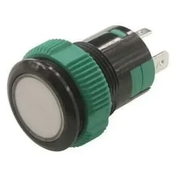 P59 19MM Plastik Ledli Yaylı Buton Beyaz