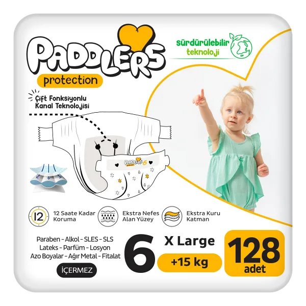Paddlers Protection 6 Numara X Large 128'li Bebek Bezi