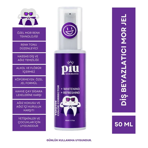 Piu Cosmetic Beyazlatıcı Mor 50 ml Diş Jeli