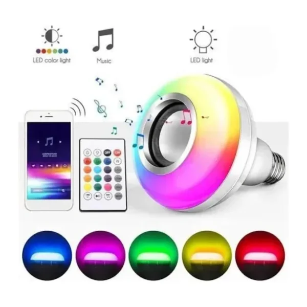 RGB Bluetooth Hoparlör Akıllı Rgb Led Işık Renk Değiştirme Ses Bombası Ampül Görünümlü