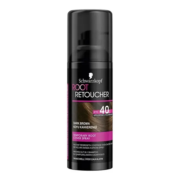Root Retoucher Saç Dipleri için Kapatıcı Koyu Kahverengi 120 ml Sprey Saç Boyası
