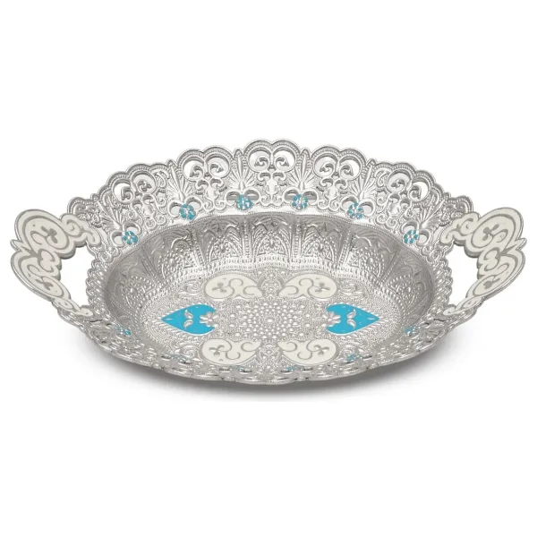 Sena Mineli Motif Oval Hurmalık, Şekerlik, Çerezlik, Lokumluk (430-M)