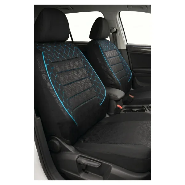 SMRAUTOACCESSORY Siyah Mavi Lada Kalina Oto Koltuk Kilifi Gof (Lada Kalina-Vega-Samara Uyumlu)