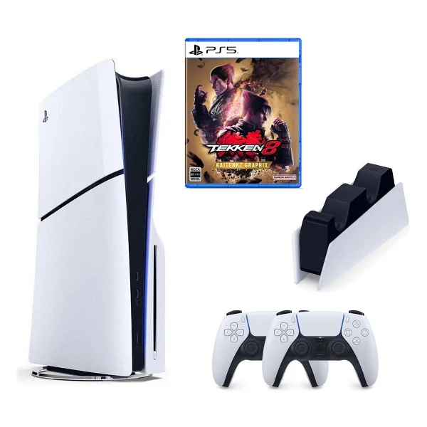 Sony PS5 Playstation 5 Slim CD Li 1tb Konsol + 2. Kol + Sony PS5 Dualsense Charging Station + Tekken 8 PS5 Oyun