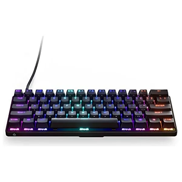 SteelSeries Apex 9 Mini - Mekanik oyun klavyesi - optik anahtarlar - 2 noktalı çalışma - Kompakt Esports mini%60 form faktörü - Hotswap özellikli anahtarlar - Amerikan (QWERTY) düzeni