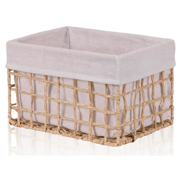 The Mia Braid Naturel 30x22 cm Hasır Organizer Sepet