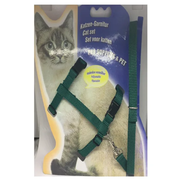Tineke Yeşil Kedi Göğüs Tasması