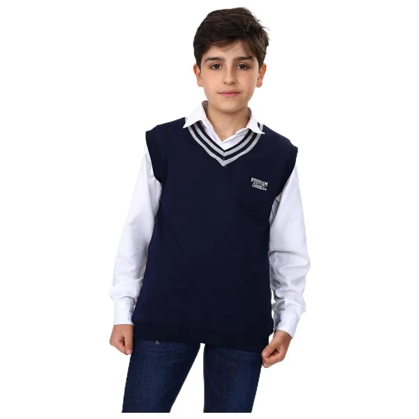 Toontoy Erkek Çocuk Okul Nakışlı Süveter Lacivert 12-13 YAŞ