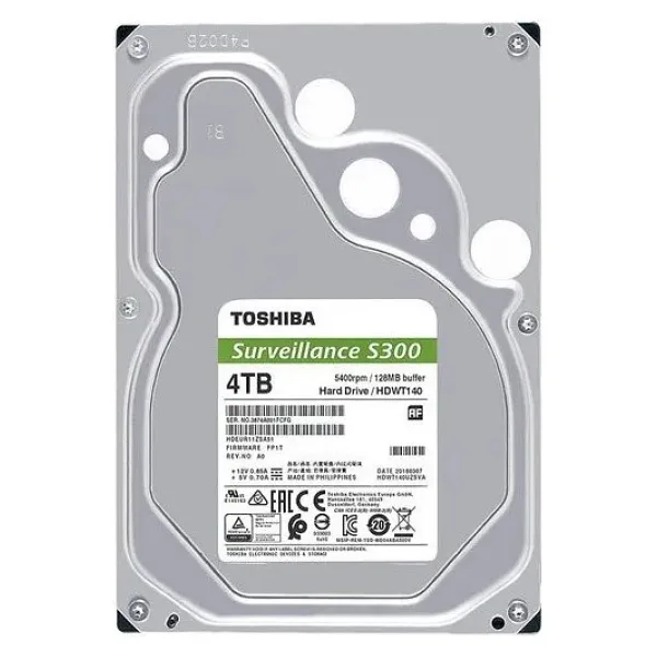 Toshiba S300 HDWT840 Sata 3.0 5400 Rpm 3.5" 4 Tb Harddisk