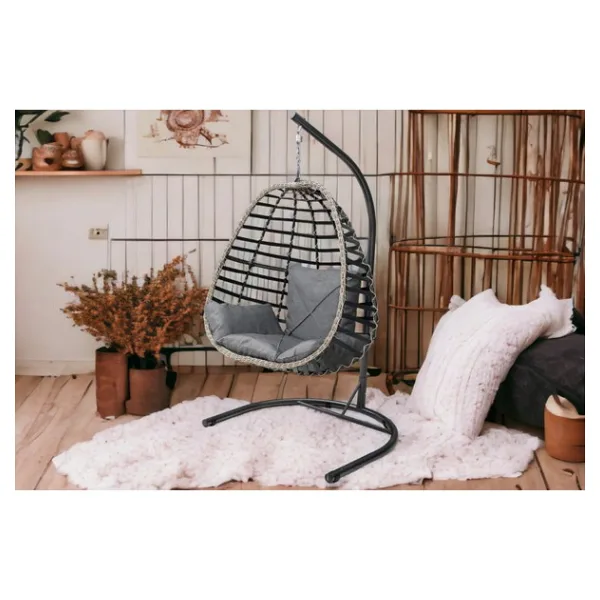 Tu Tienda Rattan Tek Kişilik Bahçe Balkon Ev Salıncağı,antrasit