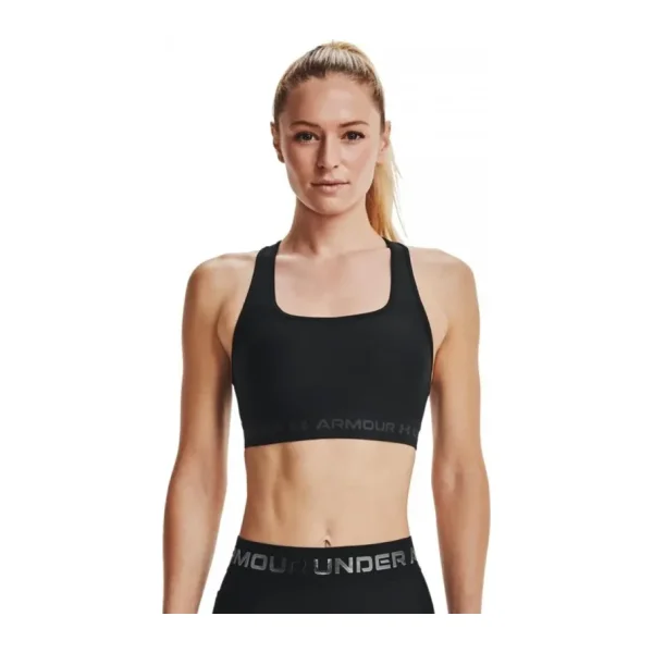 Under Armour UA Crossback Mid Bra Spor Sütyeni Siyah 1361034-001