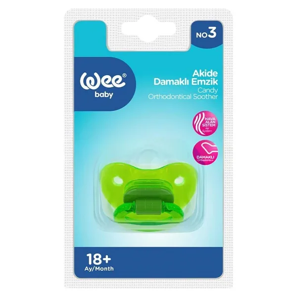 Wee Baby 113 Akide Damaklı No:3 18 Ay+ Yeşil Emzik