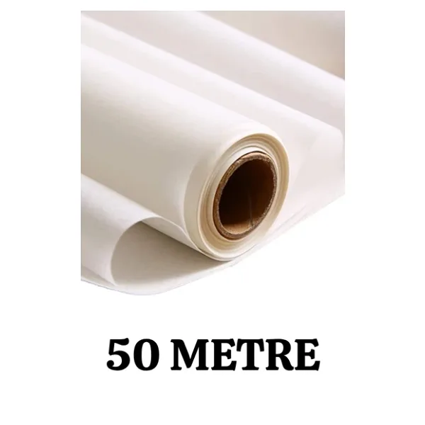 Yağlı Pişirme Kağıdı 37 cm x 50 Metre Beyaz Pişirme Kağıdı 1 Rulo Yağlı Kağıt