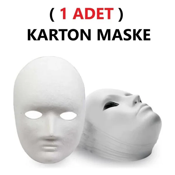 1 Adet, Karton Maske, Boyanabilir, Eğitici Maske Boyama, Etkinlik Ve Hobi Maskesi