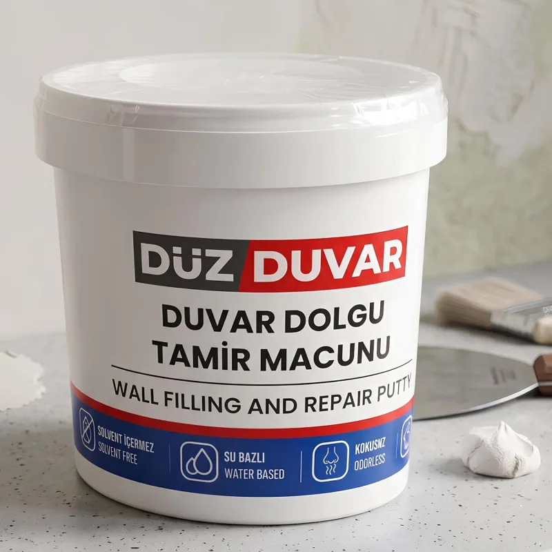 (1 Kg) Duvar Tamir Dolgusu Macunu Zemin Alçı Sıva Çatlak Onarıcı Giderici Derin Boşluk Doldurucu