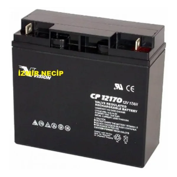 12 VOLT 17 AMPER KURU TİP UPS AKÜ BAKIMSIZ