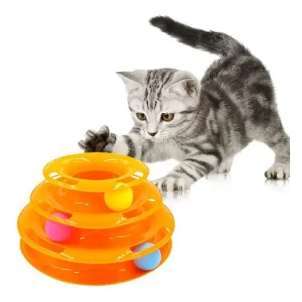 3 Katlı Kedi Oyuncağı Turntable Cat Toy