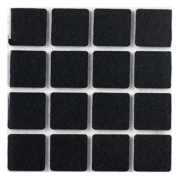 Adilon Yapışkanlı Keçe 25x25mm 16'li Siyah