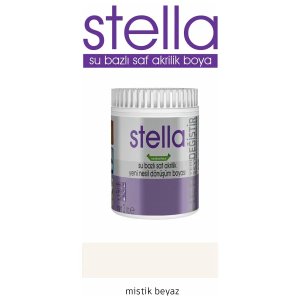 Bianca Stella 0.5 lt 1055 Mistik Beyaz Su Bazlı Saf Akrilik Boya
