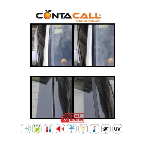 Contacall Üniversal Oto Kenar Fitilleri ön arka Cam Ve Sunroof Fitili 5 Metre