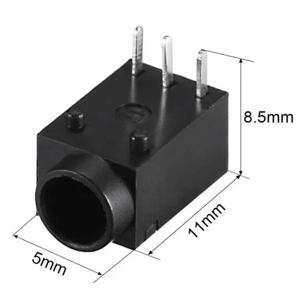 DC-003A 1mm Dişi Jack Şase 3 Pin