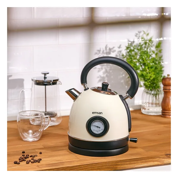Emsan Turtle Cream 2200 W 1.8 lt Çelik Kettle