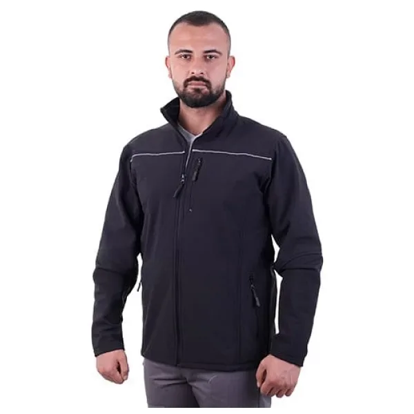 Eser - Softshell Yonetici Montu - Siyah